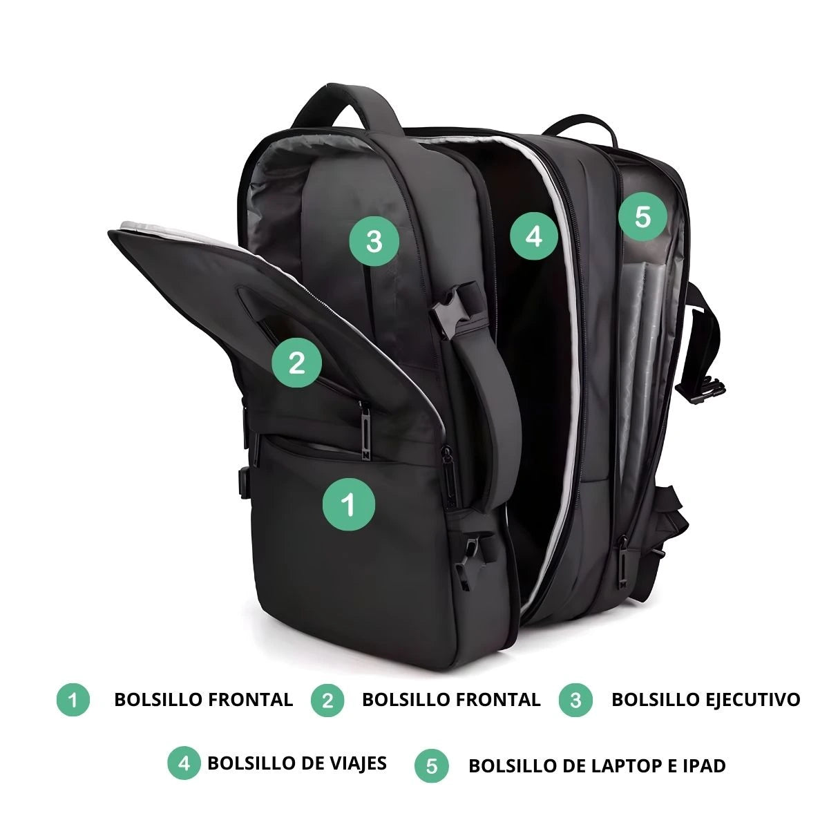 Mochila de Viaje Cabina 40L Mujer y Hombre Equipaje de Mano Avión